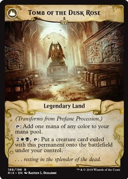 Profane Procession // Tomb of the Dusk Rose [166] [Rivals of Ixalan] [Non-Foil]