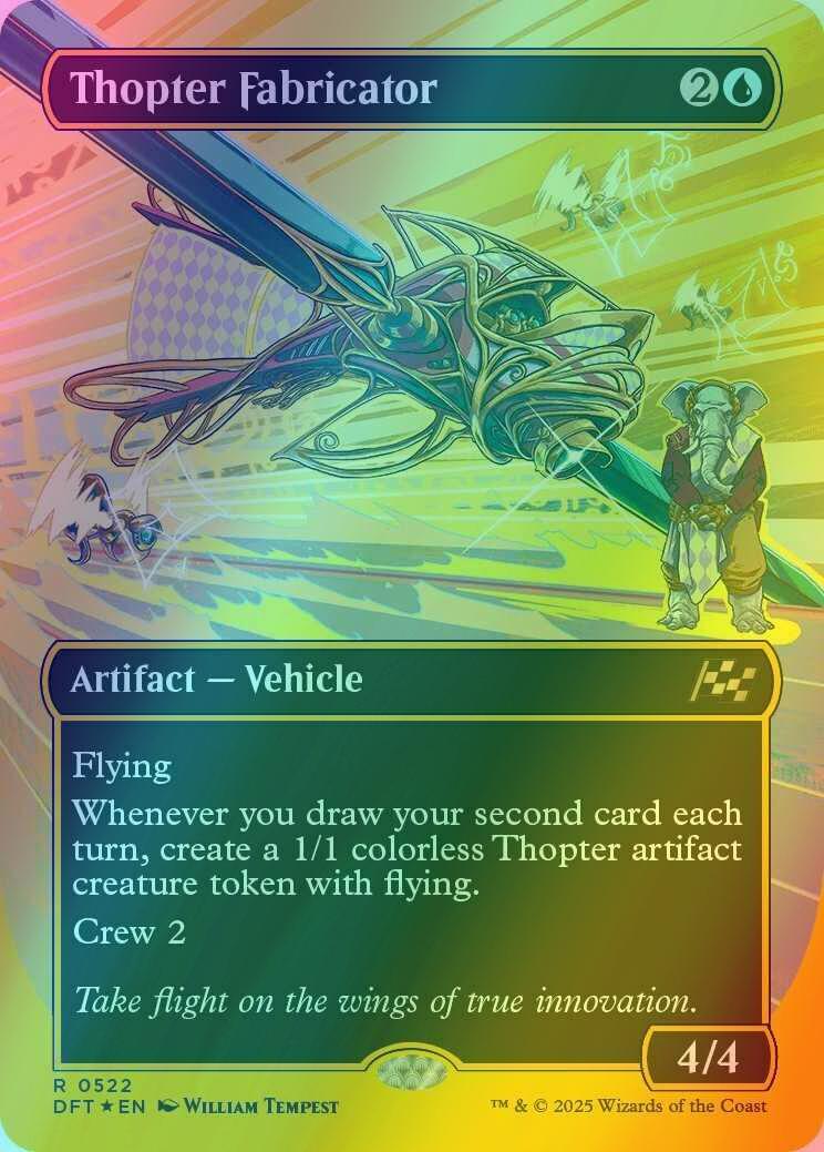 Thopter Fabricator [522] [Borderless] [Revved Up] [Aetherdrift] [First-place Foil]