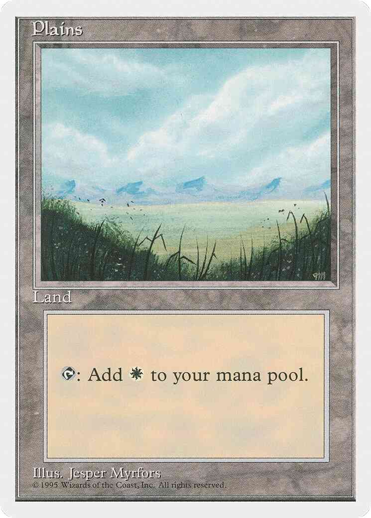Plains [Foreground Grass, No Trees] [364] [Fourth Edition] [Non-Foil]