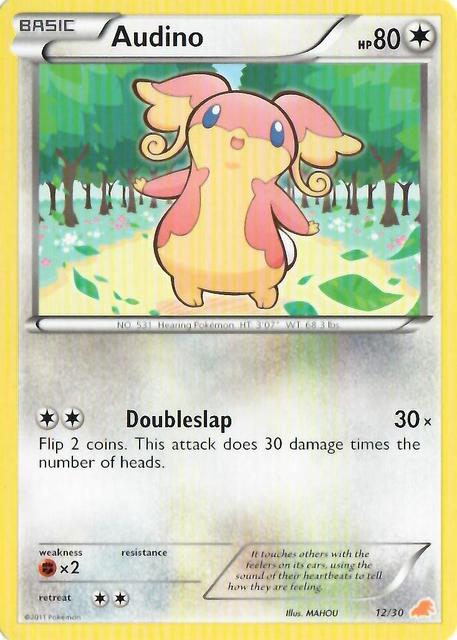 Audino - 12/30 - [BW Trainer Kit (Excadrill)] [Non-Holo]