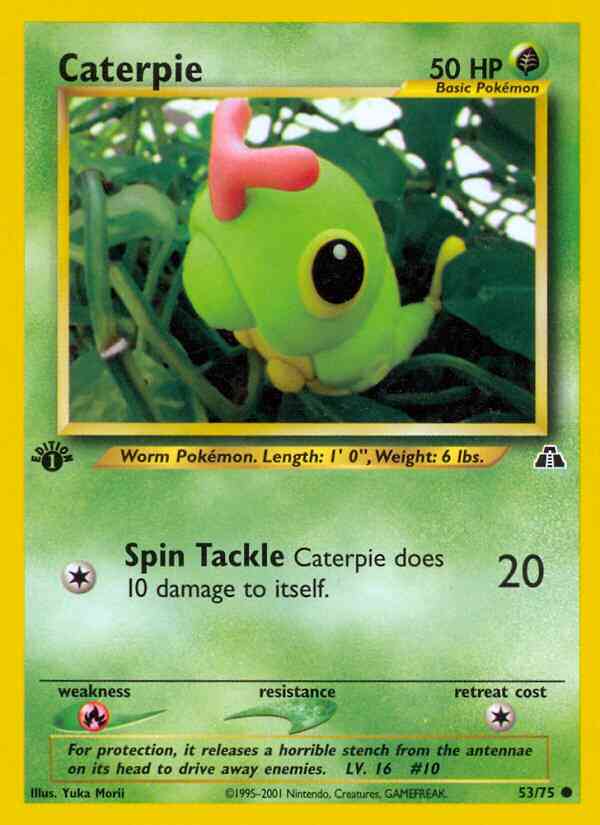 Caterpie - 53/75 - Common - 1st Edition [neo2-53] [Non-Holo]