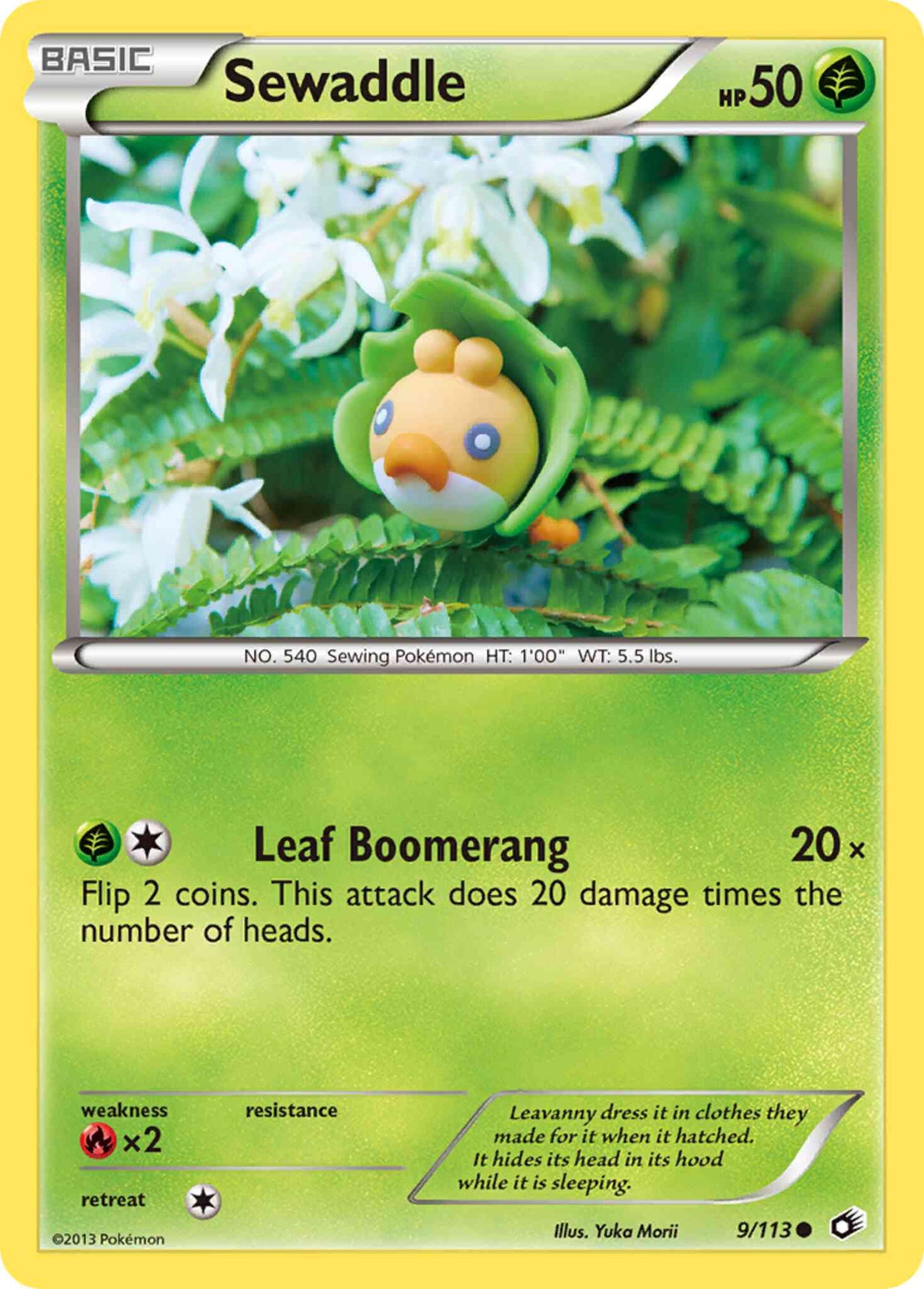 Sewaddle - 9/113 - Common [bw11-9] [Reverse Holo]
