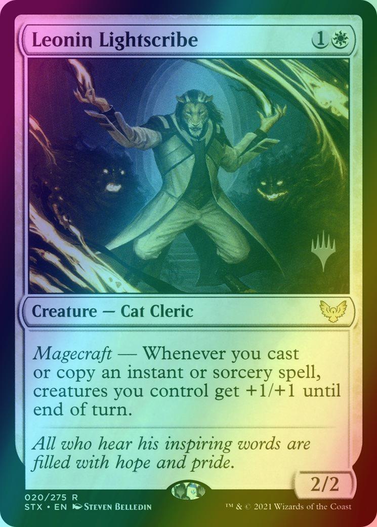 Leonin Lightscribe [Promo Pack] [20p] [Strixhaven: School of Mages Promos] [Foil]