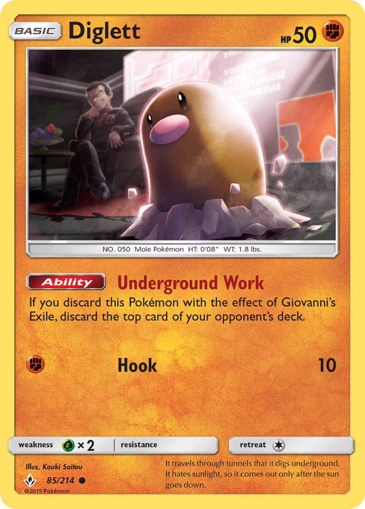 Diglett - 85/214 - Common [sm10-85] [Non-Holo]