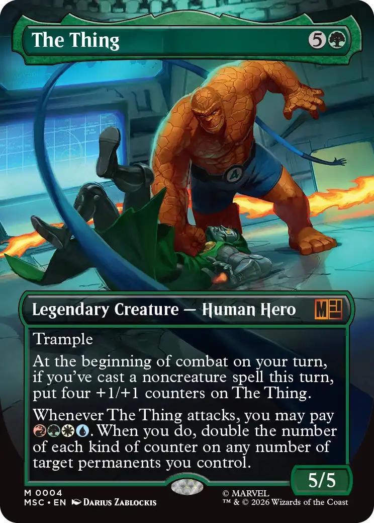 The Thing [4] [Borderless] [Marvel Super Heroes: Commander] [Non-Foil]