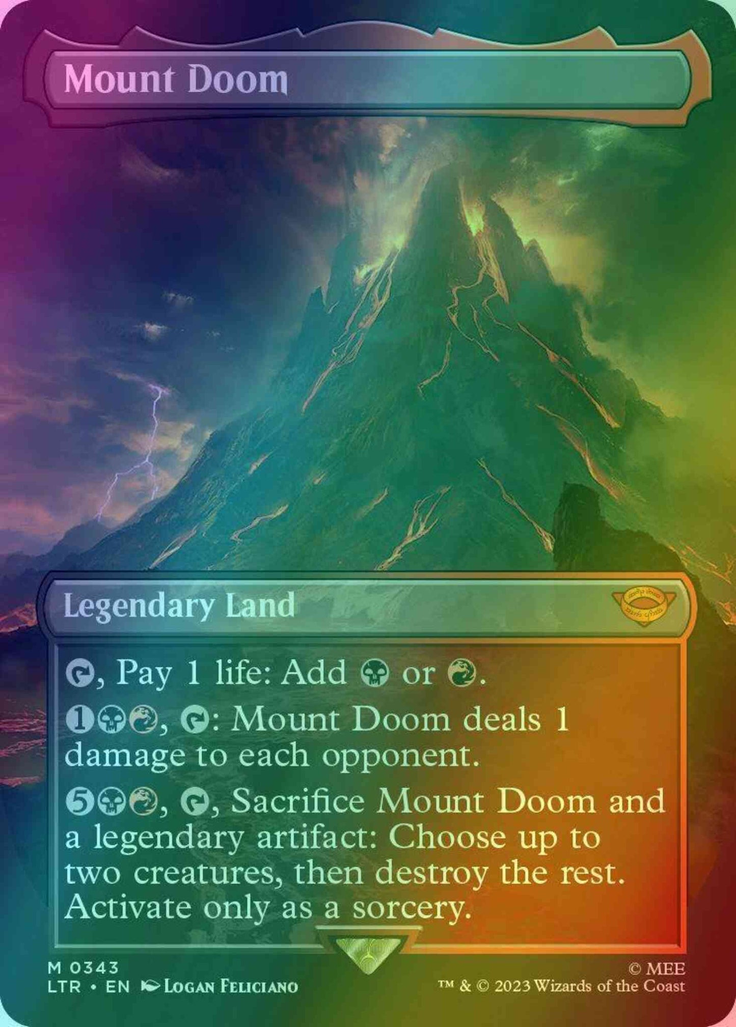 Mount Doom [343] [Borderless] [The Lord of the Rings: Tales of Middle-earth] [Foil]