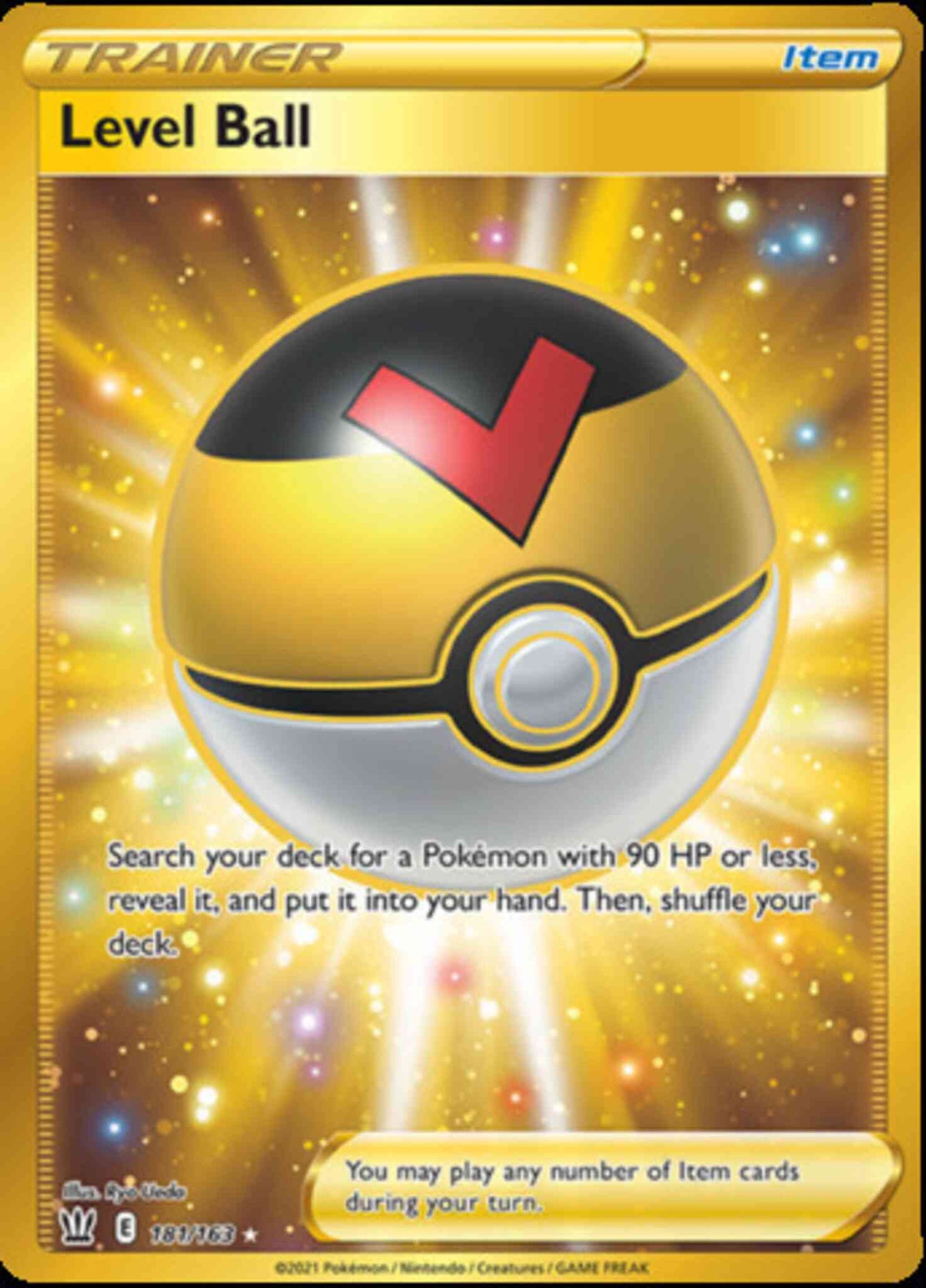 Level Ball - 181/163 - Rare Secret [swsh5-181] [Secret]