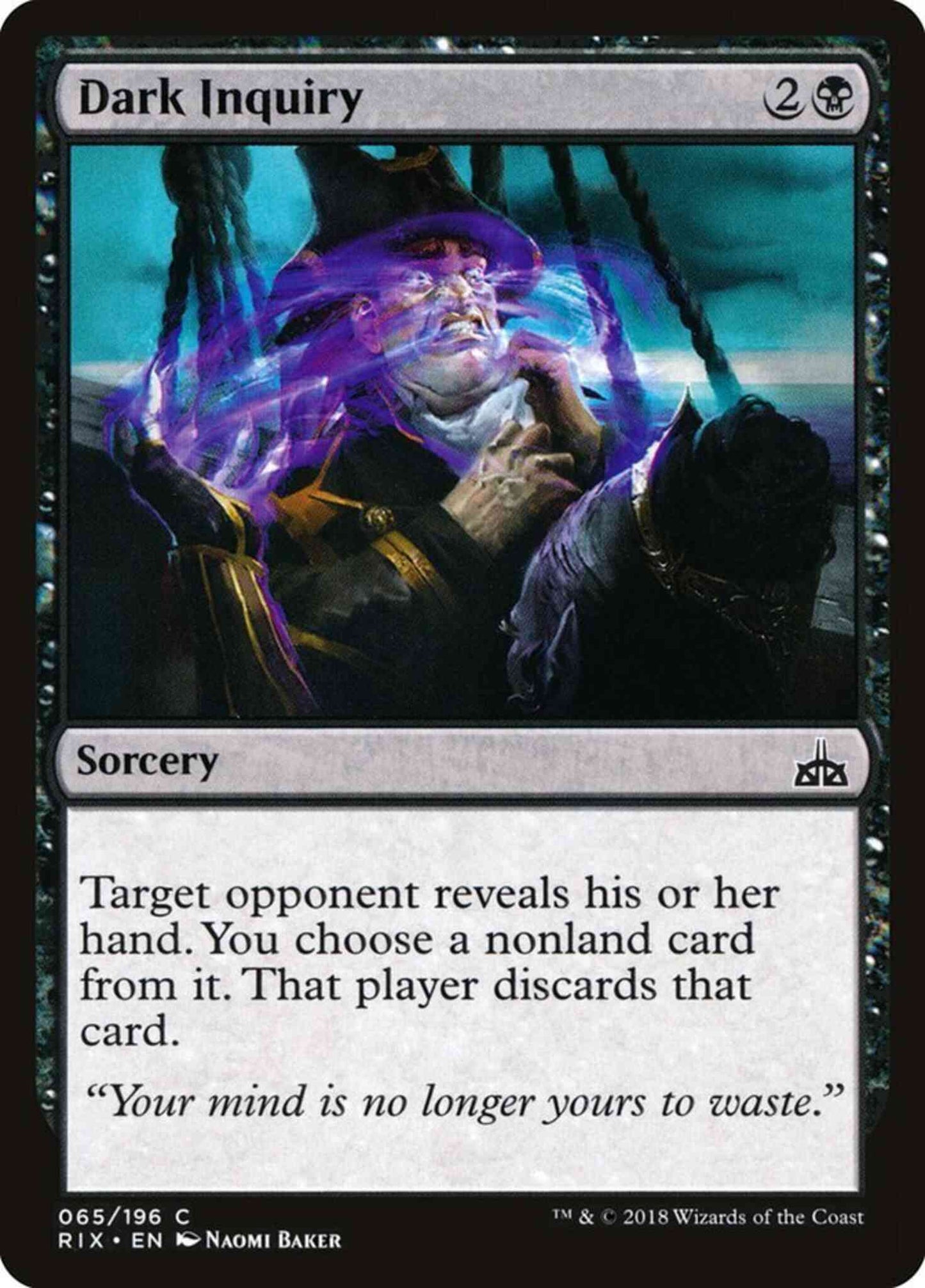 Dark Inquiry [65] [Rivals of Ixalan] [Non-Foil]