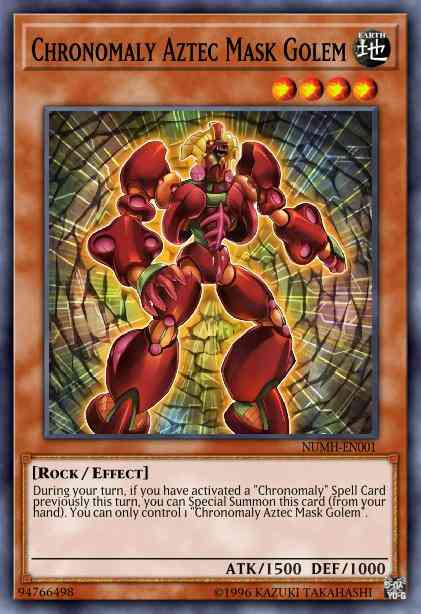 Chronomaly Aztec Mask Golem - NUMH-EN001 - Super Rare - 1st Edition