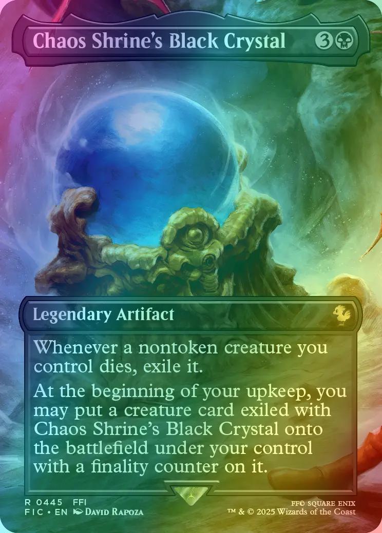 Chaos Shrine's Black Crystal [445] [Borderless] [Scene] [FINAL FANTASY: Commander] [Foil]
