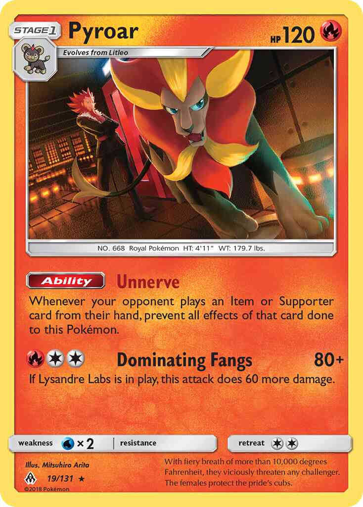 Pyroar - 19/131 - Rare Holo [sm6-19] [Holo]