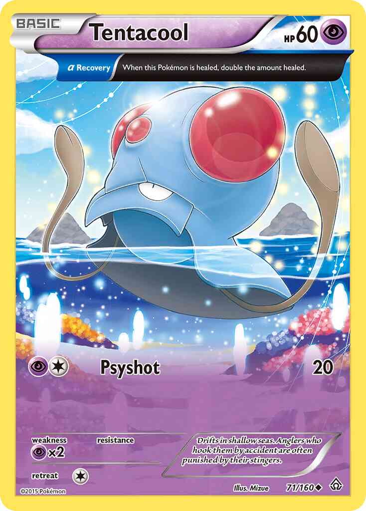 Tentacool - 71/160 - Uncommon [xy5-71] [Non-Holo]