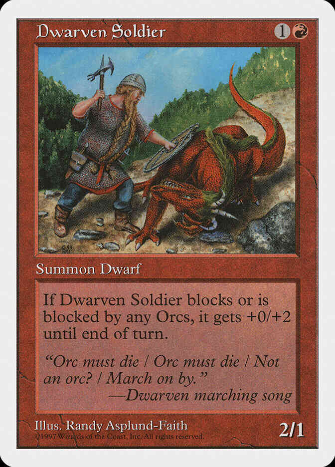 Dwarven Soldier [221] [Fifth Edition] [Non-Foil]