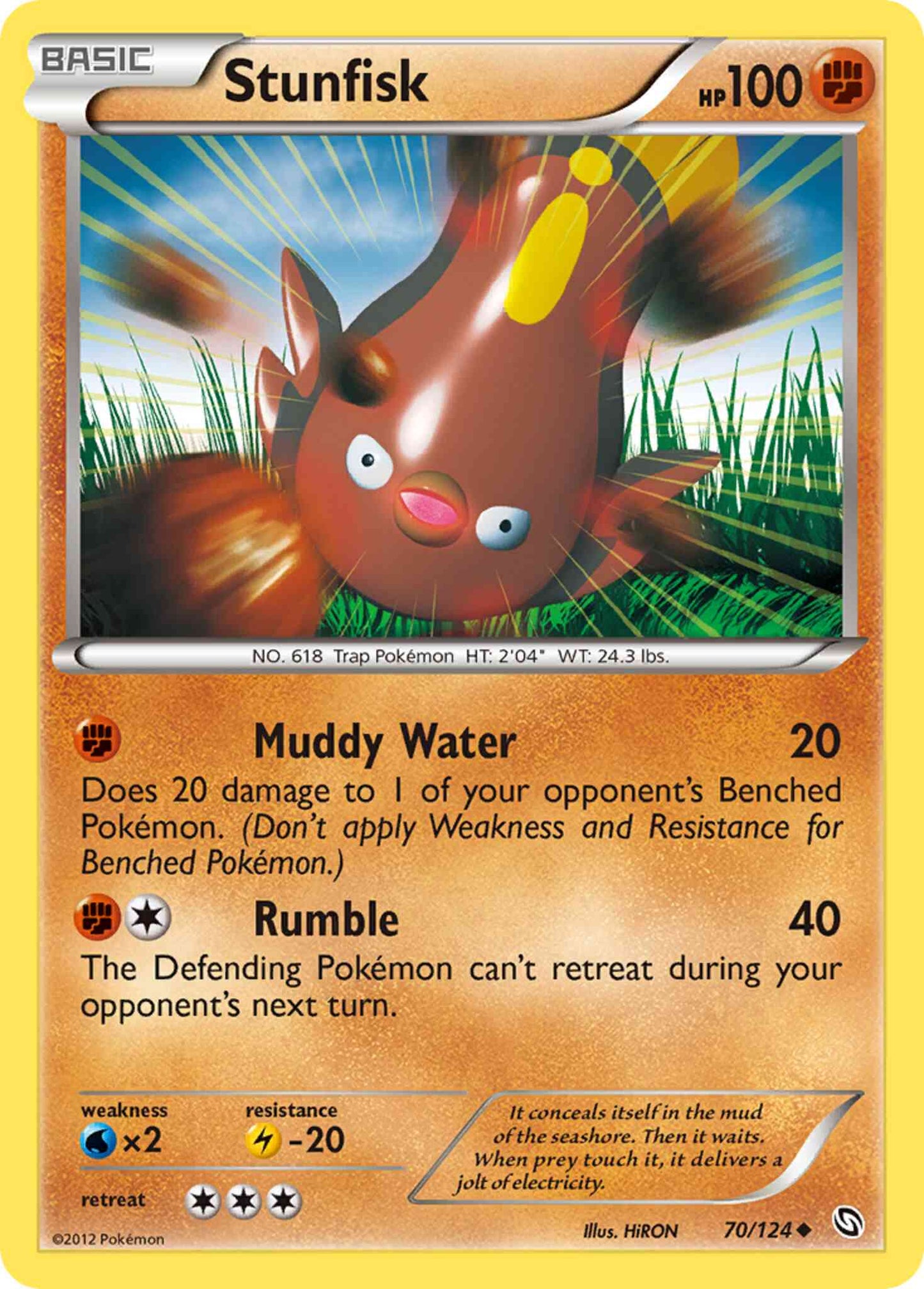 Stunfisk - 70/124 - Uncommon [bw6-70] [Non-Holo]