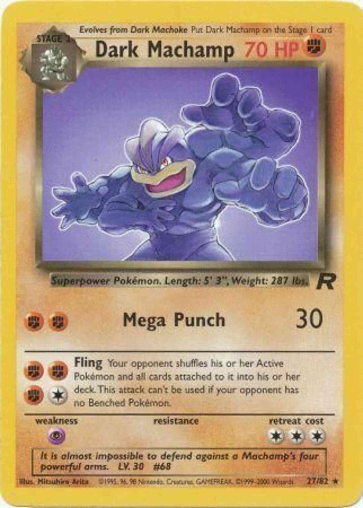 Dark Machamp - 27/82 - Rare - Unlimited [base5U-27] [Non-Holo]