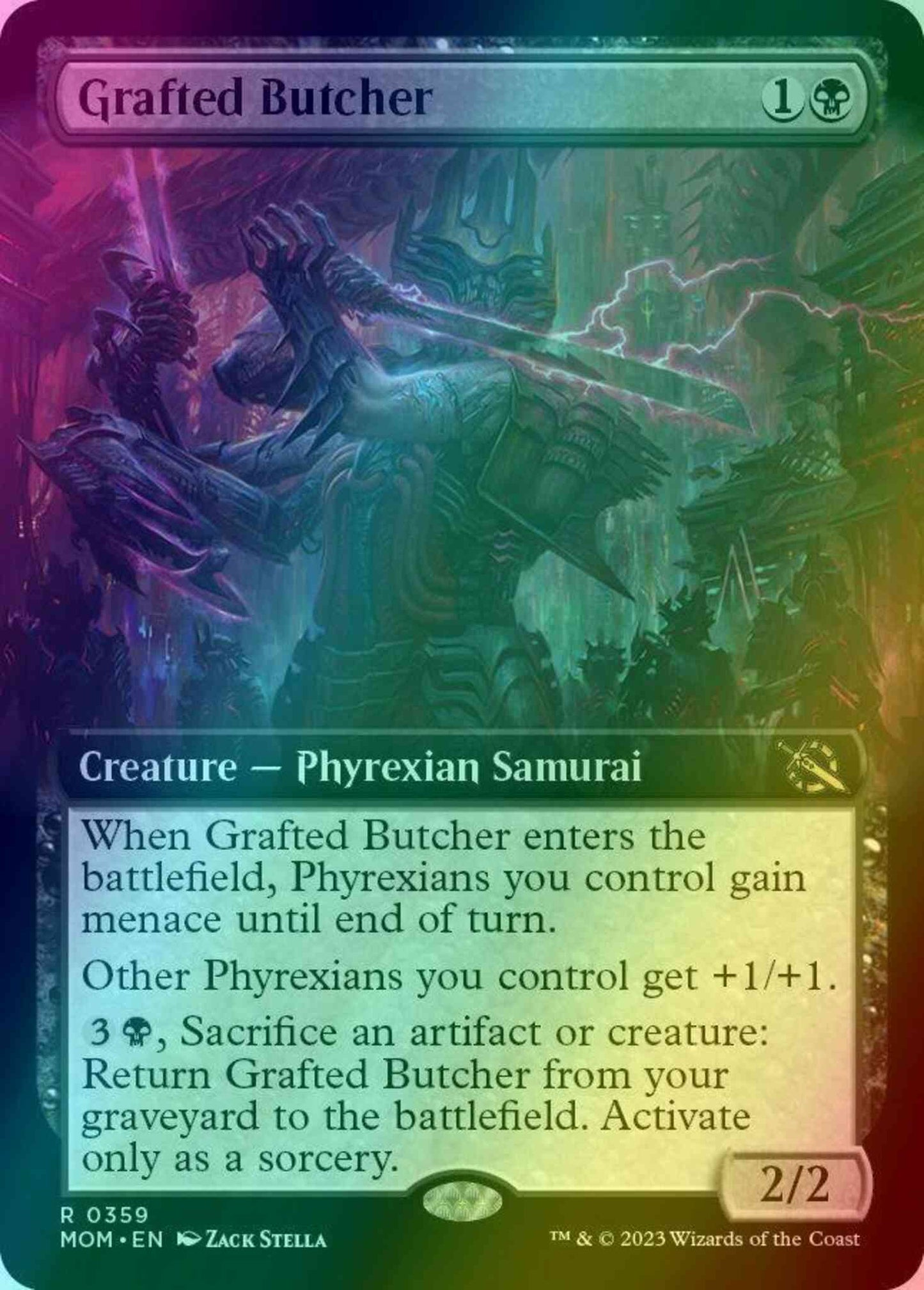 Grafted Butcher [359] [Extended Art] [March of the Machine] [Foil]