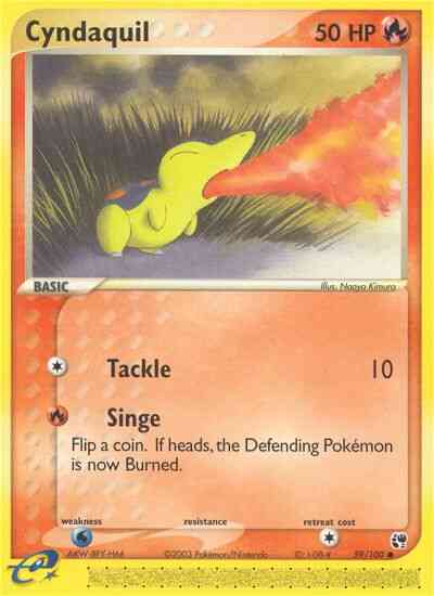 Cyndaquil - 59/100 - Common [ex2-59] [Reverse Holo]