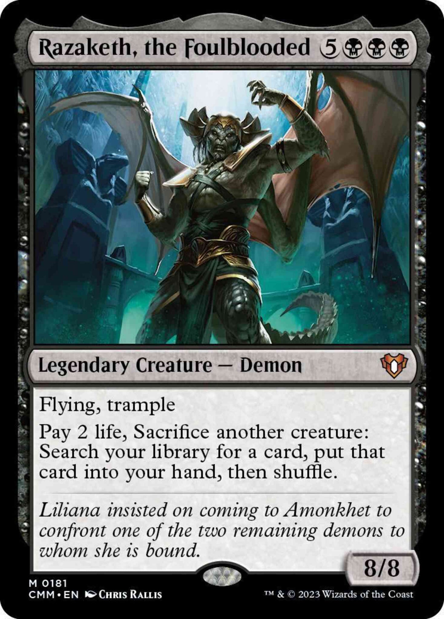 Razaketh, the Foulblooded [181] [Commander Masters] [Non-Foil]