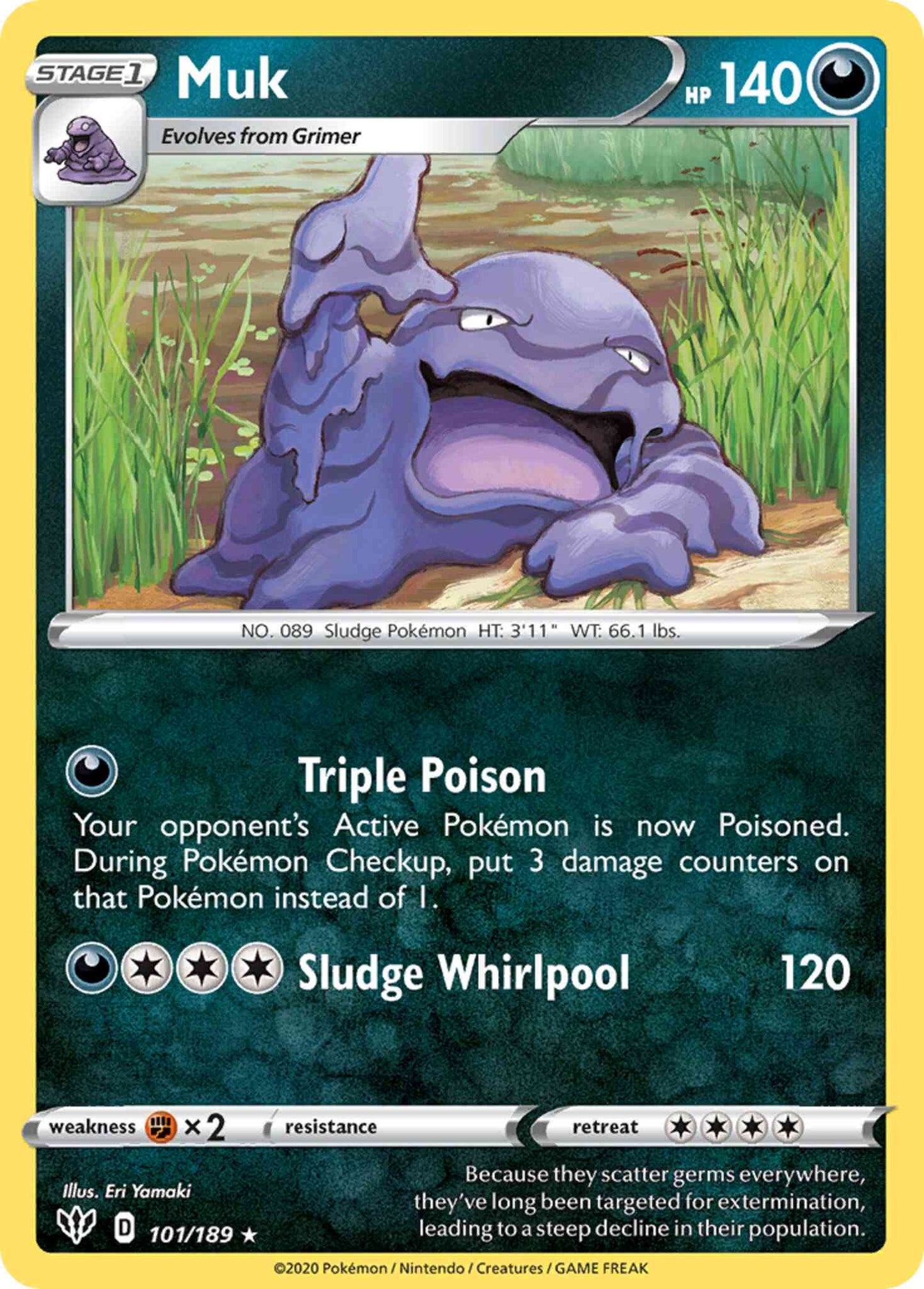 Muk - 101/189 - Rare [swsh3-101] [Reverse Holo]