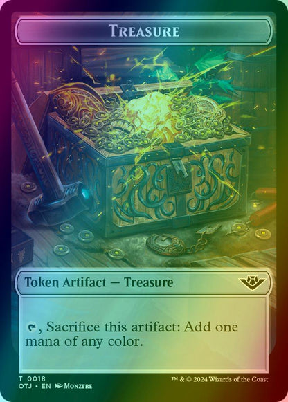 Sheep Token (04) // Treasure Token (18) [Outlaws of Thunder Junction: Tokens] [Foil]