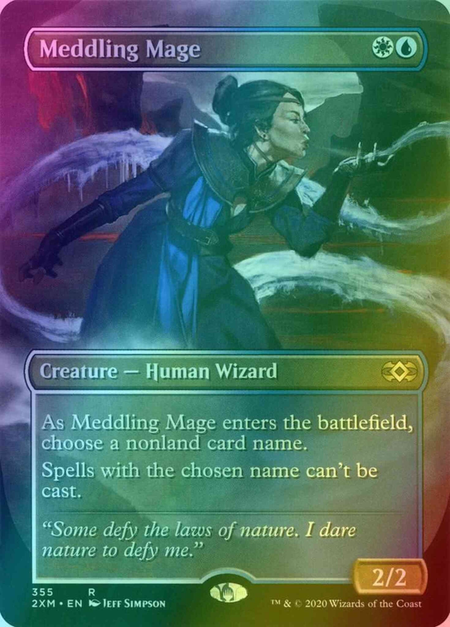 Meddling Mage [355] [Borderless] [Double Masters] [Foil]