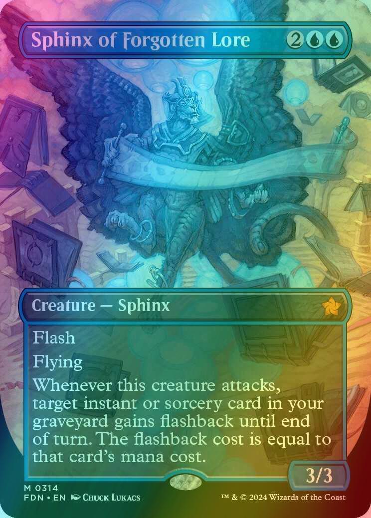 Sphinx of Forgotten Lore [314] [Borderless] [Foundations] [Foil]
