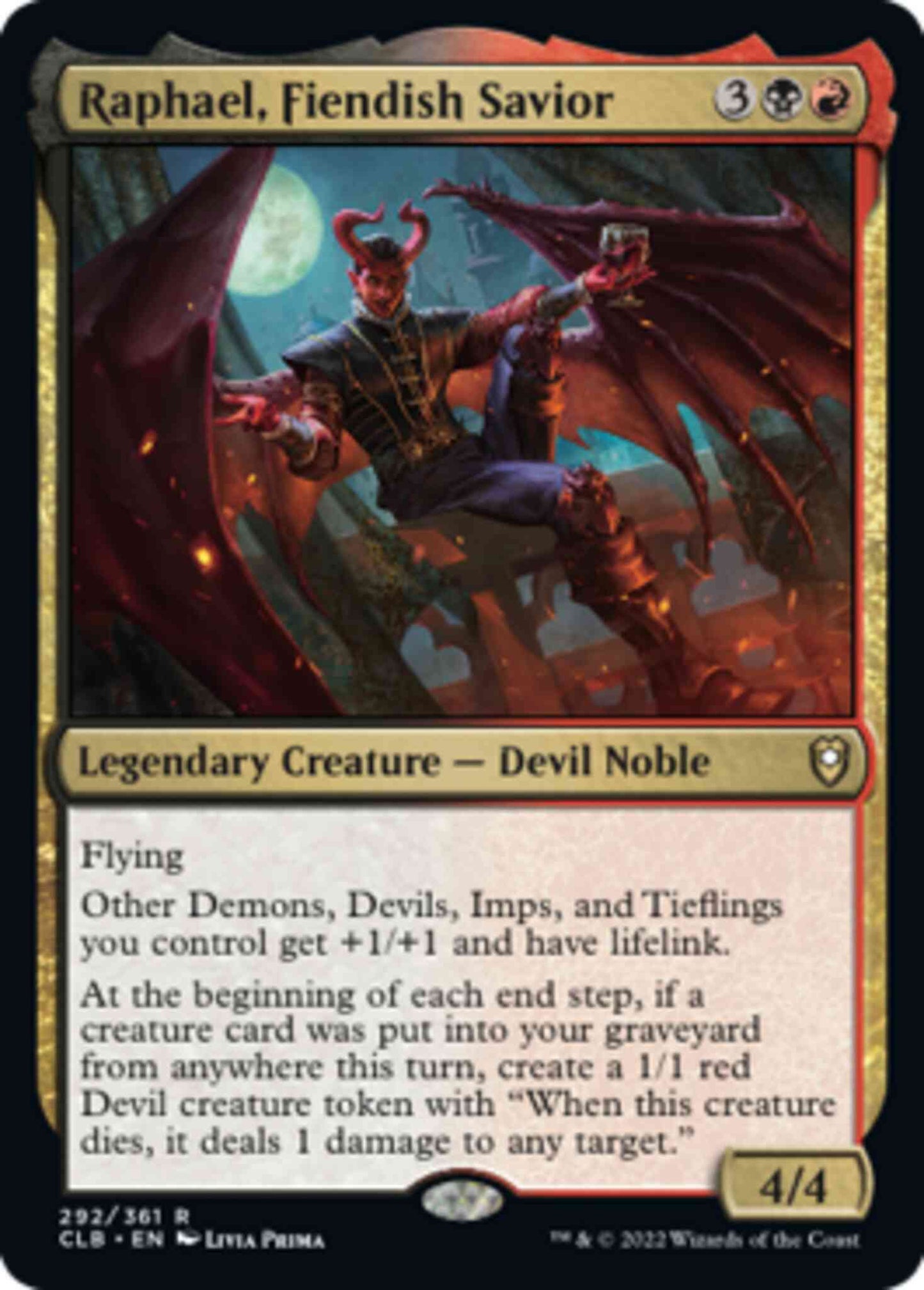 Raphael, Fiendish Savior [292] [Commander Legends: Battle for Baldur's Gate] [Non-Foil]