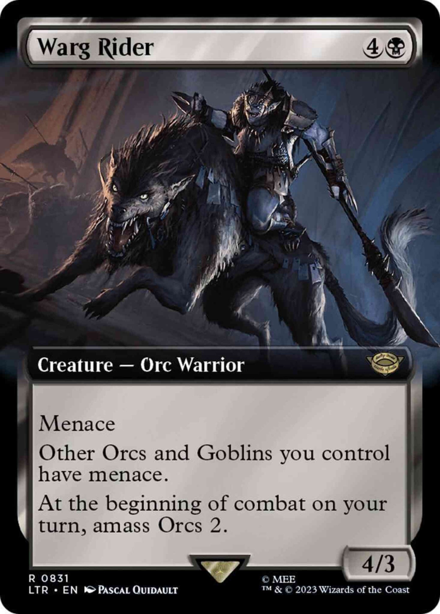 Warg Rider [831] [Extended Art] [Jumpstart Exclusive] [The Lord of the Rings: Tales of Middle-earth] [Non-Foil]