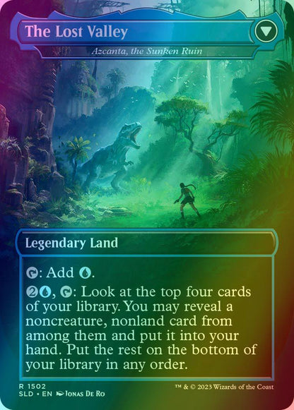 Heart of the Explorer - Search for Azcanta // The Lost Valley - Azcanta, the Sunken Ruin [1502] [Borderless] [Tomb Raider] [Secret Lair Drop] [Foil]