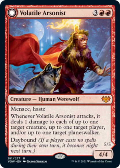 Volatile Arsonist // Dire-Strain Anarchist [181] [Innistrad: Crimson Vow] [Non-Foil]
