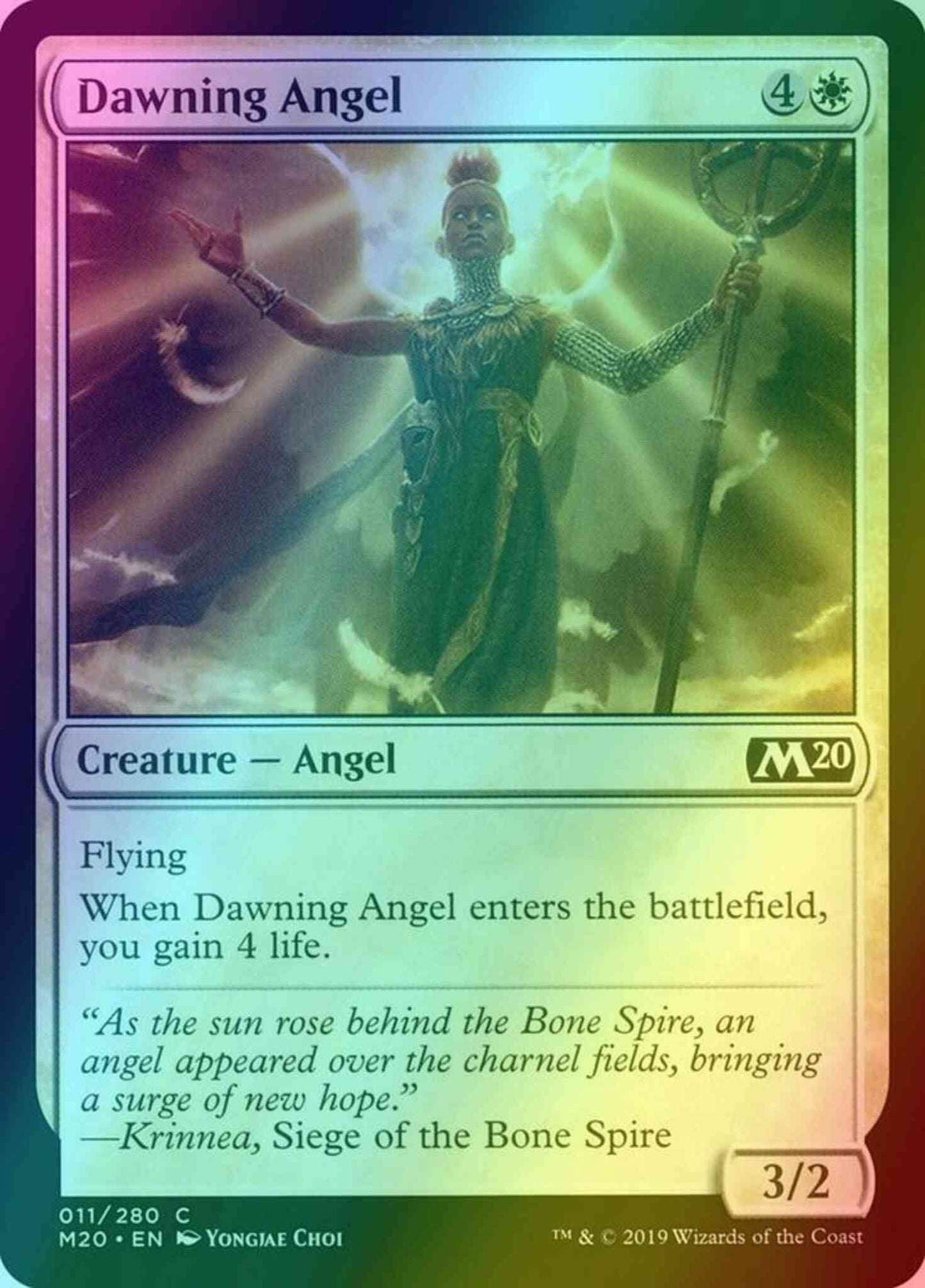 Dawning Angel [11] [Core Set 2020] [Foil]