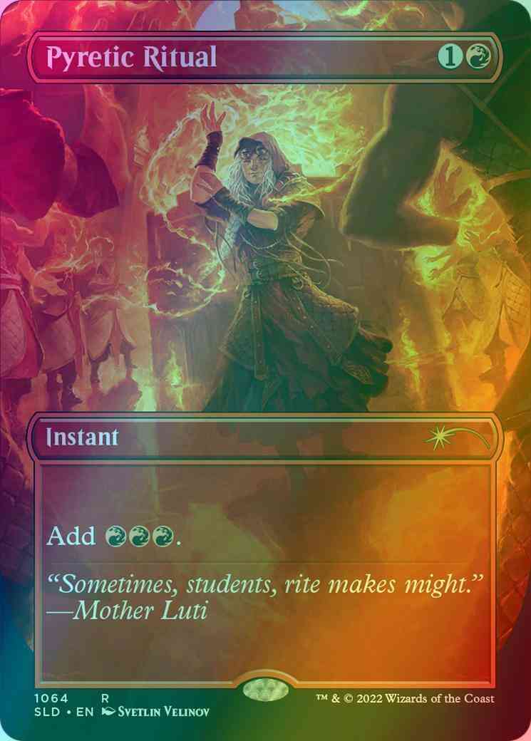 Pyretic Ritual [1064] [Borderless] [In Memoriam: Jaya Ballard] [Secret Lair Drop] [Foil]