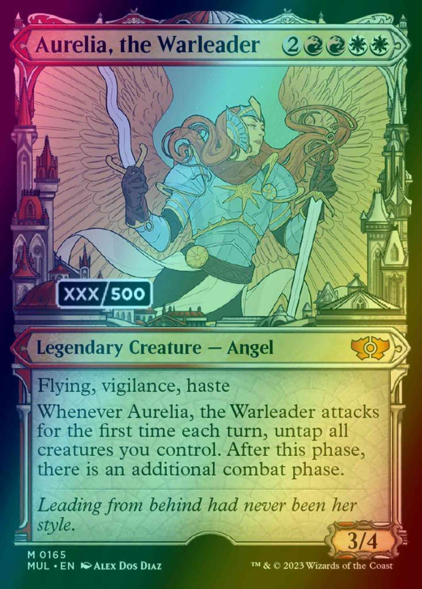 Aurelia, the Warleader - Serial Numbered [165z] [Planar Showcase] [Multiverse Legends] [Foil]