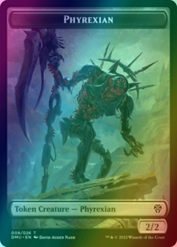 Beast Token (16) // Phyrexian Token (08) [DMU/DMU Set Symbol] [Dominaria United: Tokens] [Foil]