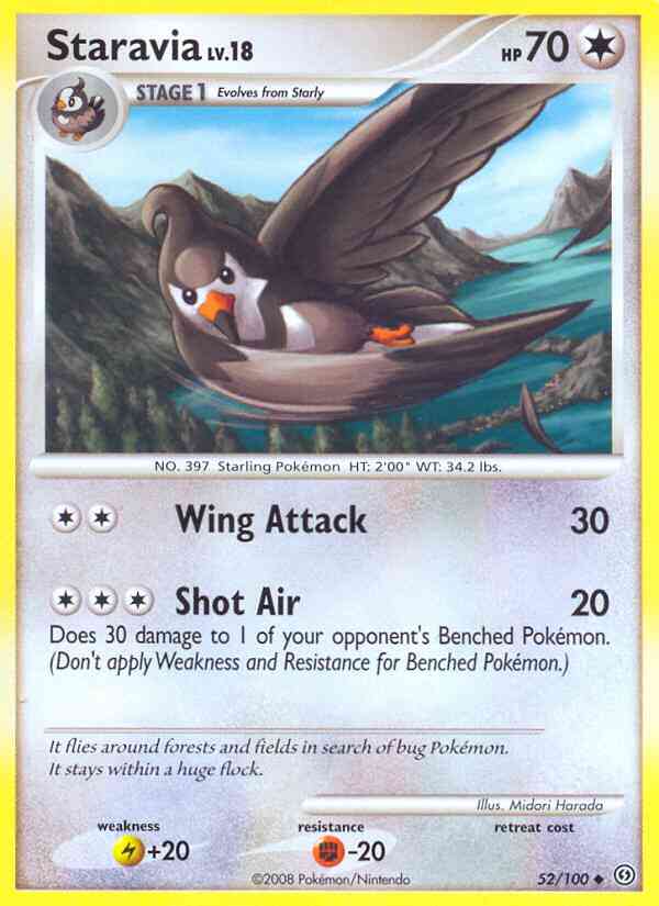 Staravia - 52/100 - Uncommon [dp7-52] [Reverse Holo]