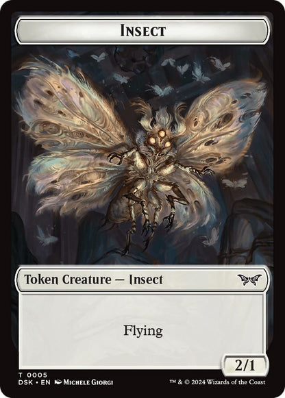 Insect Token (05) // Manifest Token (18) [Duskmourn: House of Horror: Tokens] [Non-Foil]