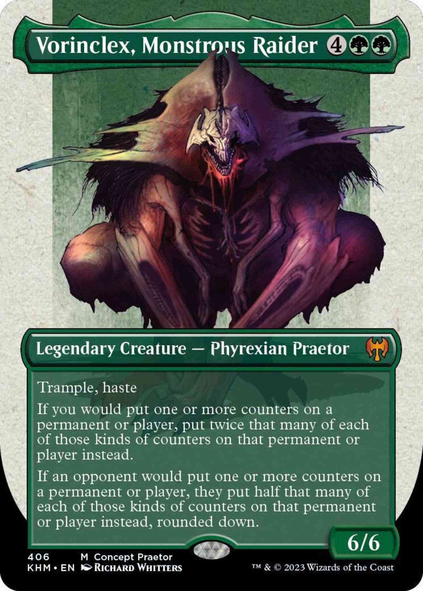 Vorinclex, Monstrous Raider [406] [Borderless] [Concept Praetor] [Kaldheim] [Non-Foil]