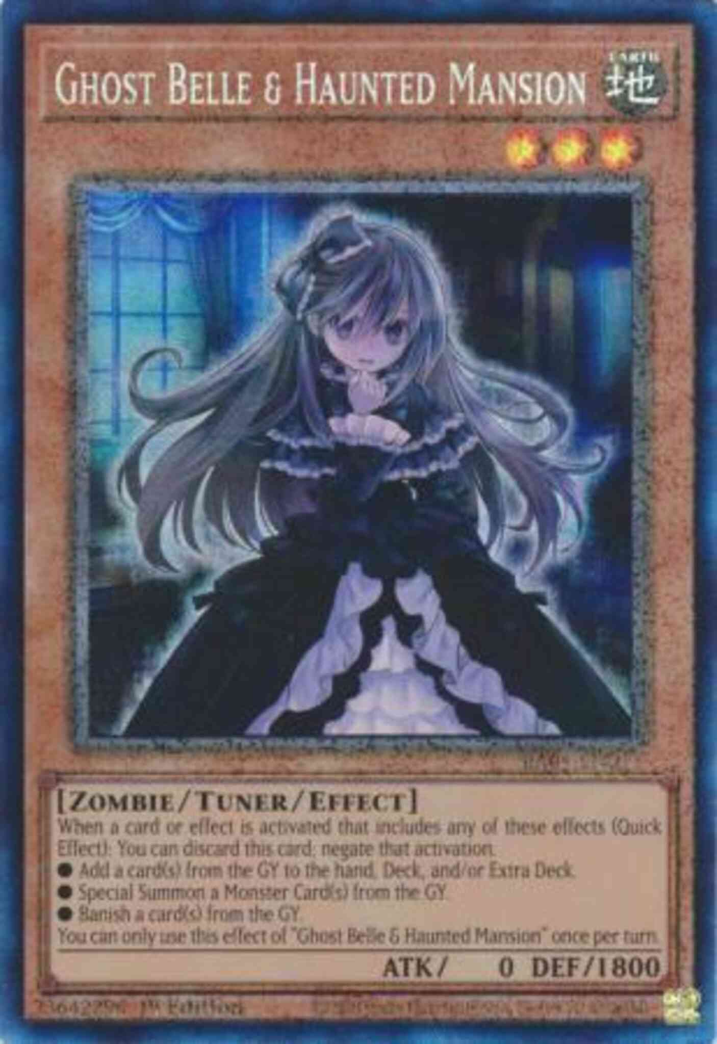 Ghost Belle & Haunted Mansion - RA01-EN011 - Prismatic Collector's Rare - 1st Edition