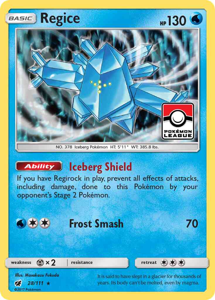 Regice - 28/111 - Rare Holo [sm4-28] [Holo]