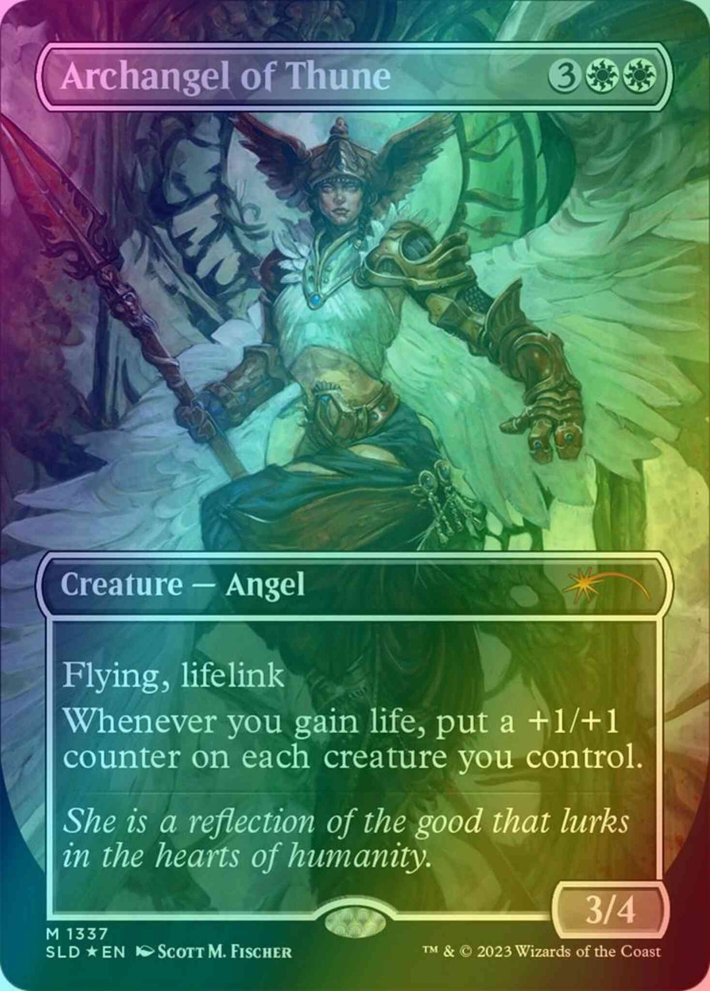 Archangel of Thune [1337] [Borderless] [Angels: They're Just Like Us] [Secret Lair Drop] [Foil]