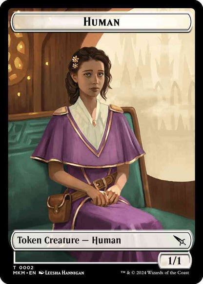 Human Token (02) // Ogre Token (14) [Murders at Karlov Manor: Commander: Tokens] [Non-Foil]