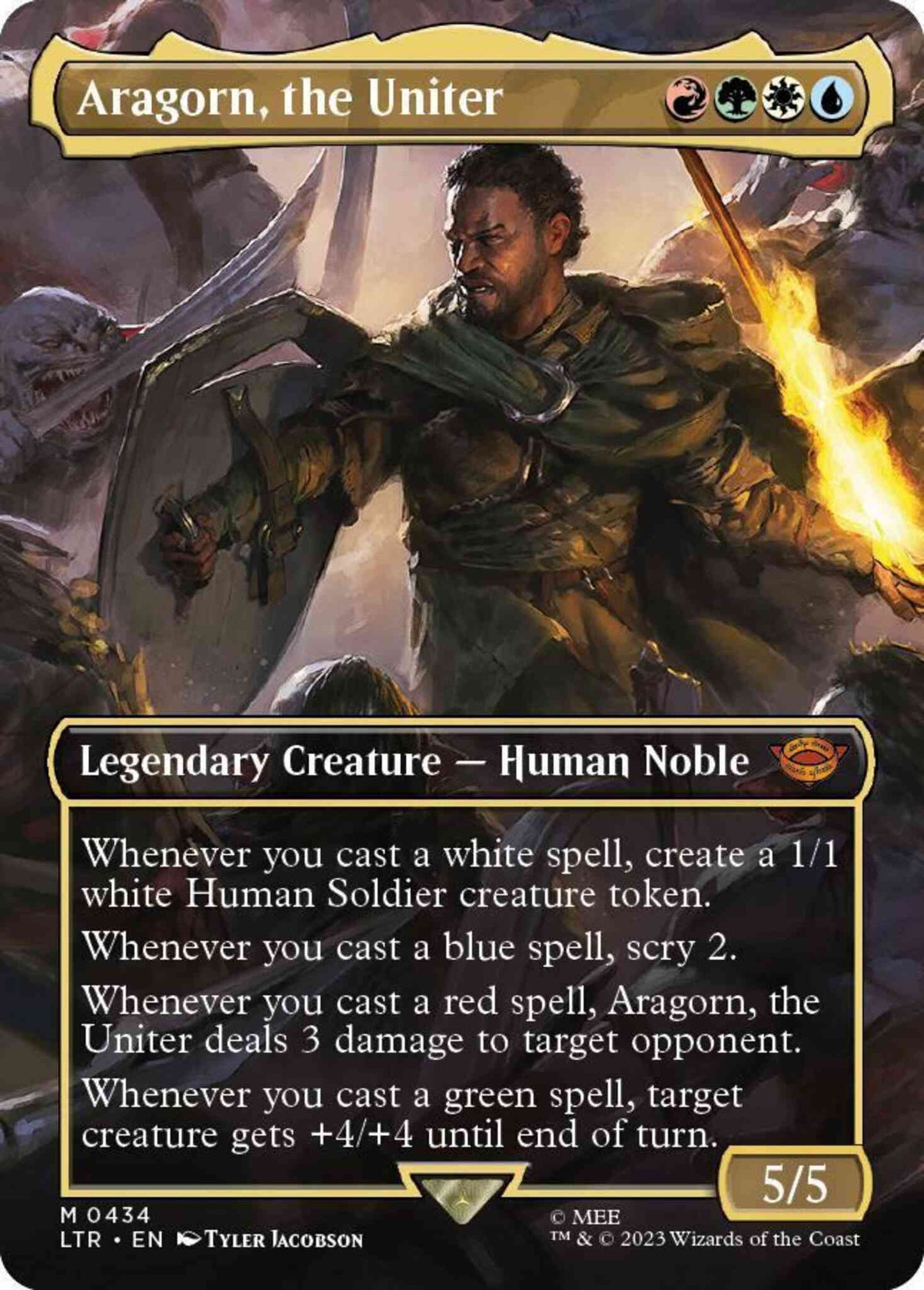 Aragorn, the Uniter [434] [Borderless] [The Lord of the Rings: Tales of Middle-earth] [Non-Foil]