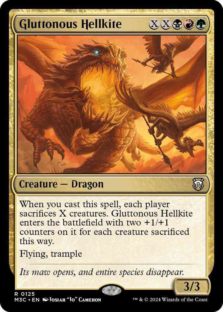 Gluttonous Hellkite [125] [Modern Horizons 3: Commander] [Non-Foil]