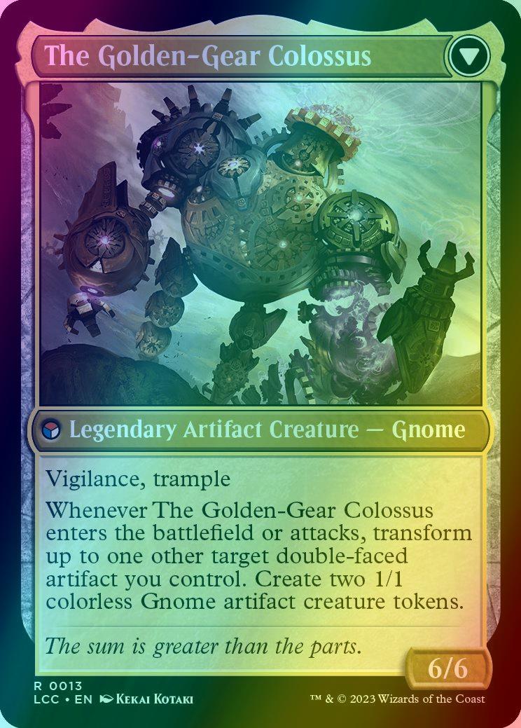Tetzin, Gnome Champion // The Golden-Gear Colossus [13] [The Lost Caverns of Ixalan: Commander] [Foil]