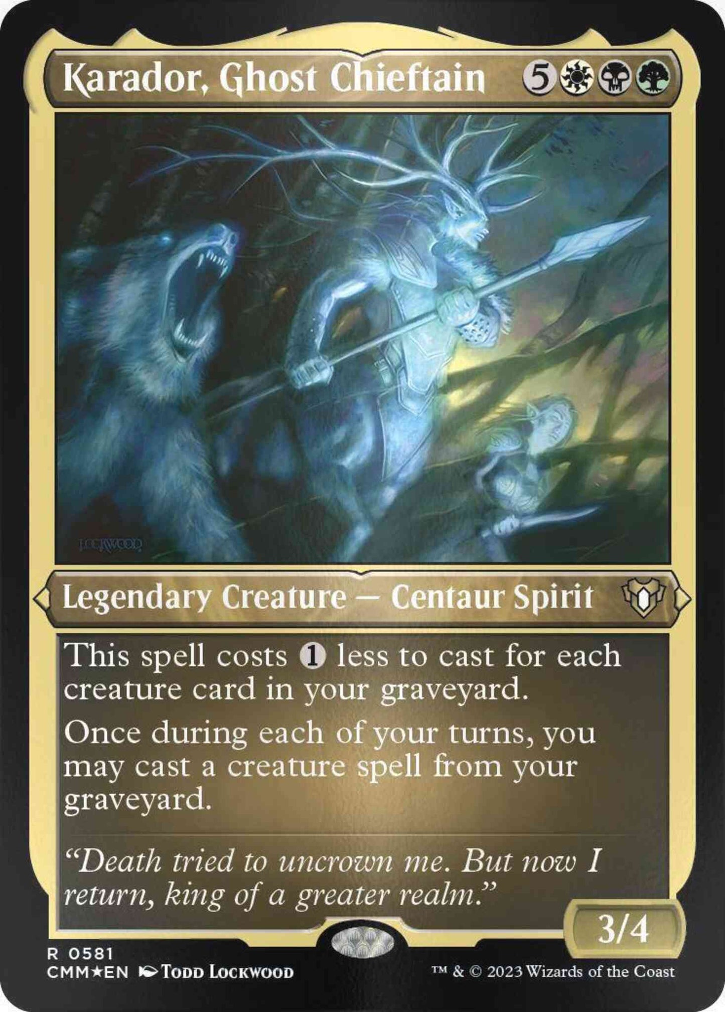 Karador, Ghost Chieftain [581] [Commander Masters] [Etched Foil]