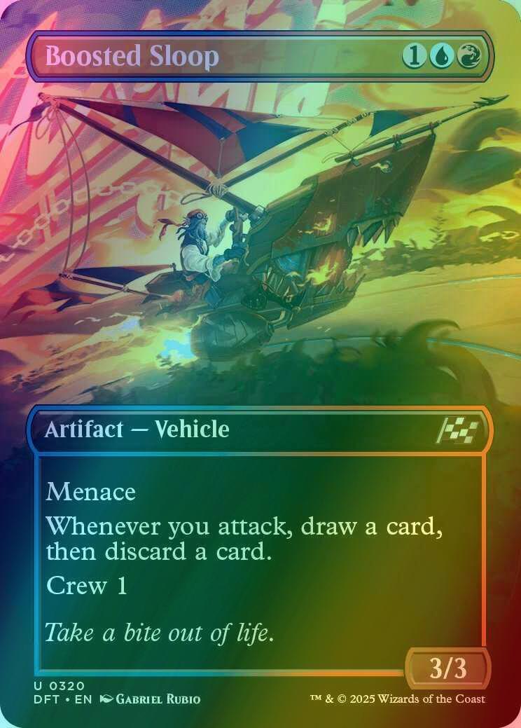 Boosted Sloop [320] [Borderless] [Revved Up] [Aetherdrift] [Foil]