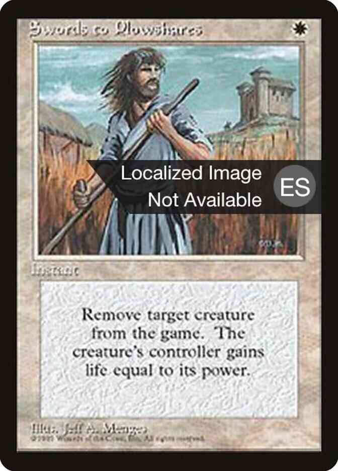 Swords to Plowshares - Chinese [52] [Fourth Edition Black Border: Chinese] [Non-Foil]