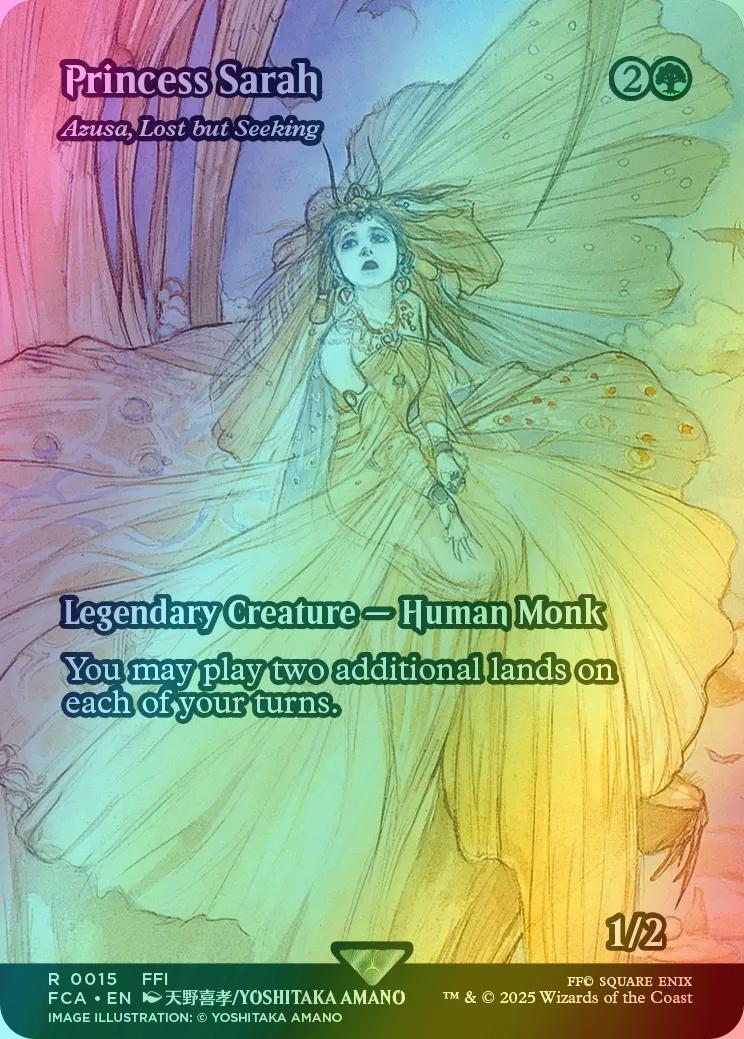 Princess Sarah - Azusa, Lost but Seeking [15] [Borderless] [FINAL FANTASY: Through the Ages] [Foil]