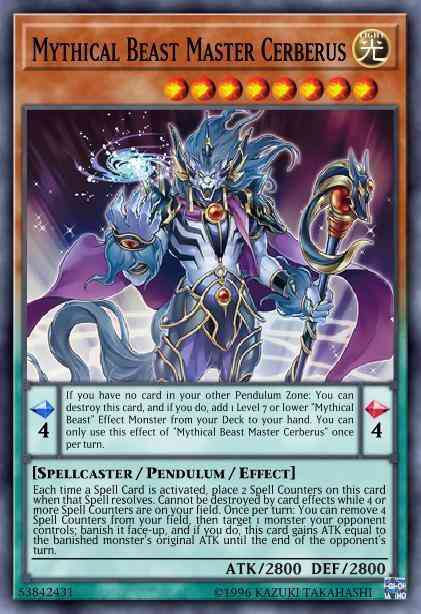 Mythical Beast Master Cerberus - MP18-EN185 - Secret Rare - 1st Edition