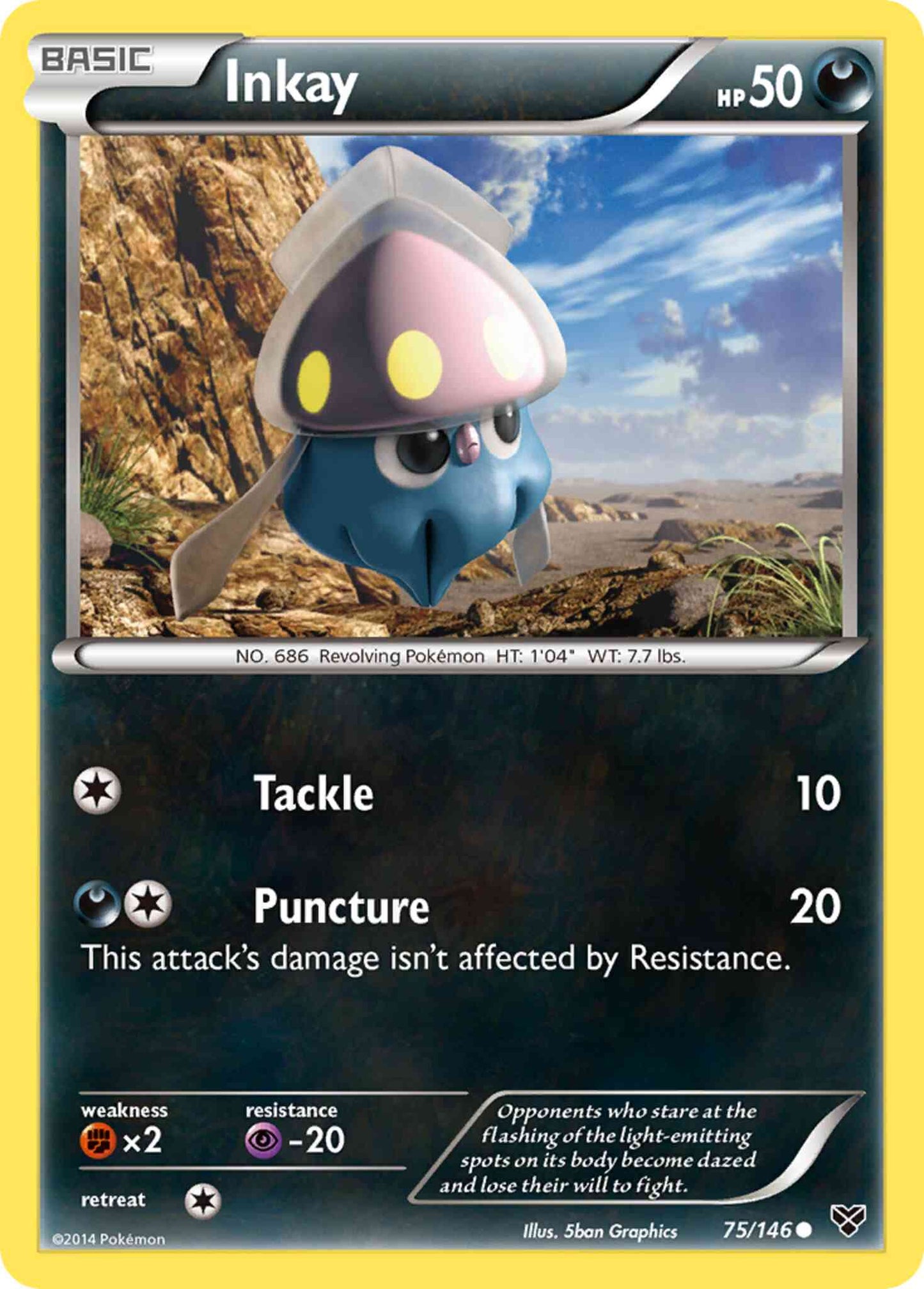 Inkay - 75/146 - Common [xy1-75] [Non-Holo]